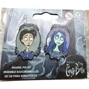 Loungefly Corpse Bride Portraits Pin set Victor & Emily NWT